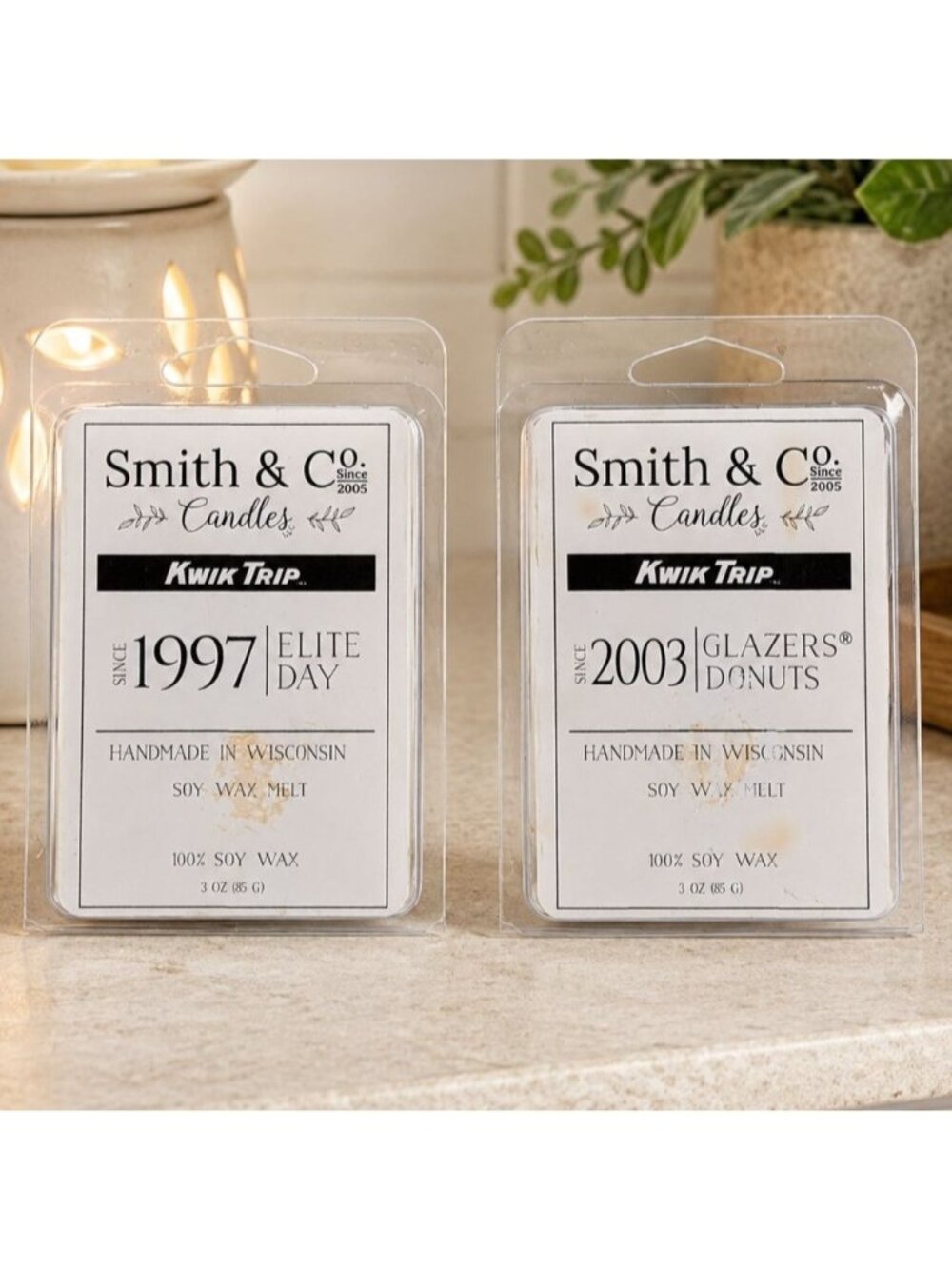 Kwik Trip Wax Melts Lot of 2 Elite Day and Donuts Scents - Smith & Co Candles